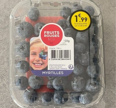 Myrtilles front packaging
