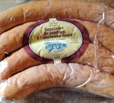 Saucisses de jambon à l’ancienne fumé front packaging