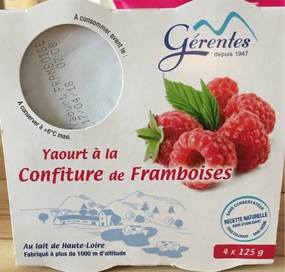 Yaourt a la Confiture de framboise