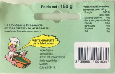 Bonbons sans sucre Eucalyptus