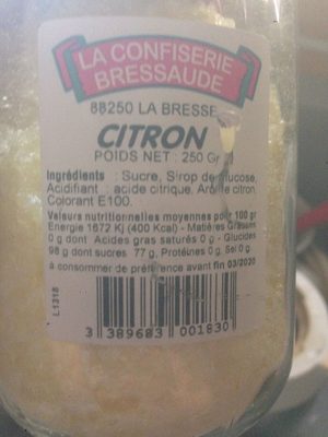 Brisure infusion Citron