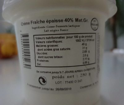 Crème fraîche épaisse