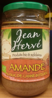 Purée amande au suc de canne intégral front packaging