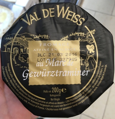 Fromage affiné au Marc de Gewürztraminer (27% MG)
