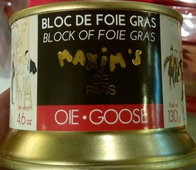 Bloc de foie gras oie front packaging