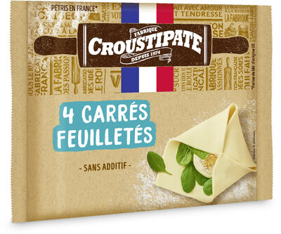 4 carrés de pâte feuilletée CROUSTIPATE