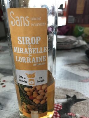 Sirop de mirabelle de Lorraine front packaging