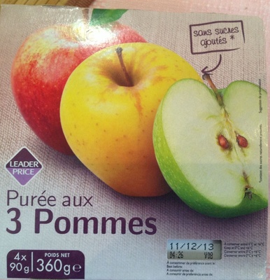 Purée aux 3 Pommes front packaging