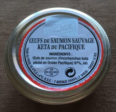 50G Oeufs De Saumon Sauvage Keta du Pacifique