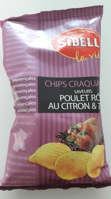 Chips craquantes poulet rôti au citron et thym