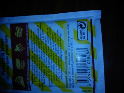 Poudre à lever sans phosphate