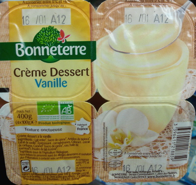 Crème dessert vanille