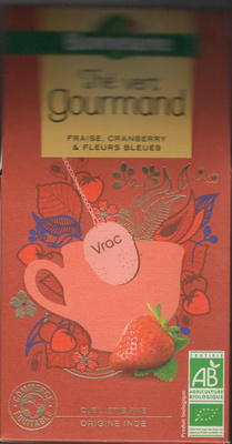 Thé vert gourmand front packaging