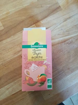 Infusion thym de pêche  front packaging