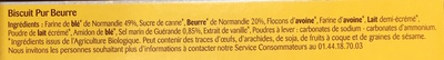 Petit Normand Nature (15% offert) ingredients label