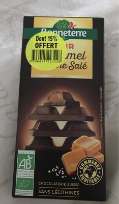 Choco Noir Fourre Caramel 100G front packaging