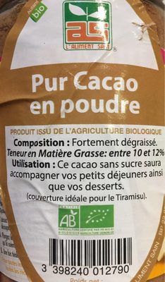 Pur cacao en poudre
