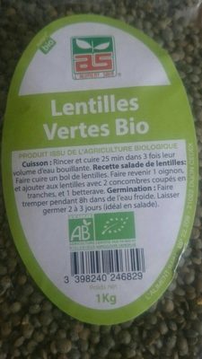 Lentilles vertes front packaging