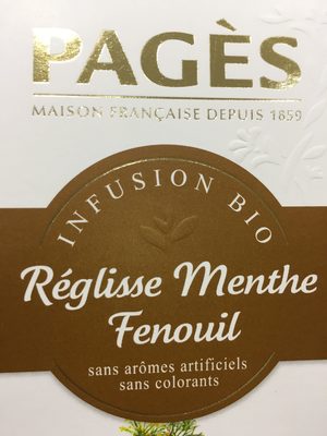 Infusion bio réglisse menthe fenouil