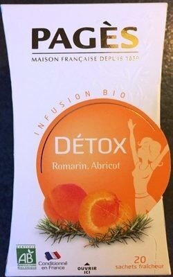 Infusion Bio Détox Romarin, Abricot