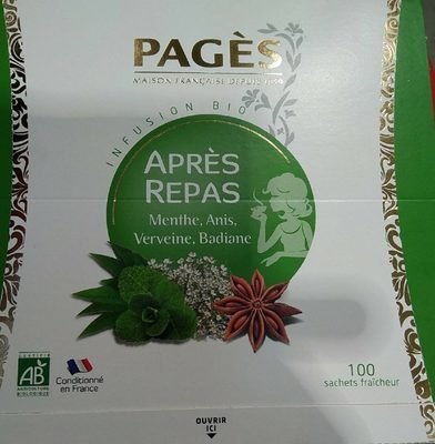 Infusion après repas