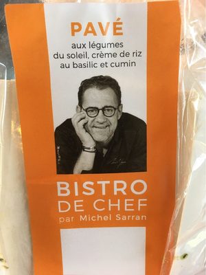 Pavé aux légumes du soleil, crème de riz au basilic et cumin