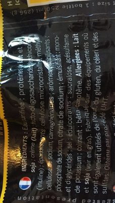 Protifast Prêt à Boire Saveur Vanille ingredients label