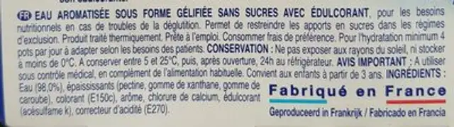 Gelodiet ingredients label