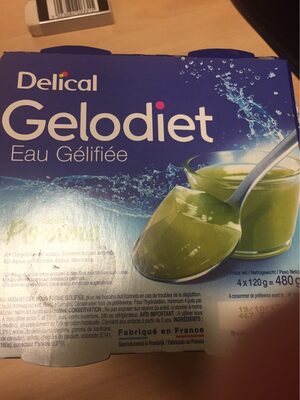 Delical Gelodiet Eau Gélifiée Saveur Pomme Verte - 4 Pots De