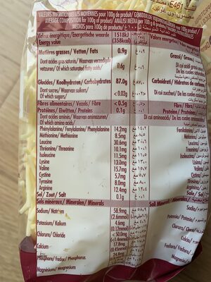 Taranis spaghettis courts ingredients label