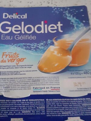 Gelodiet Eau Gelifiée Sucree Fruits Verger Pot 4X120G