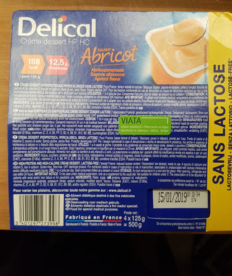 crème dessert HP HC saveur abricot
