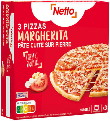 Pizza Margherita x3 surgelées 900g
