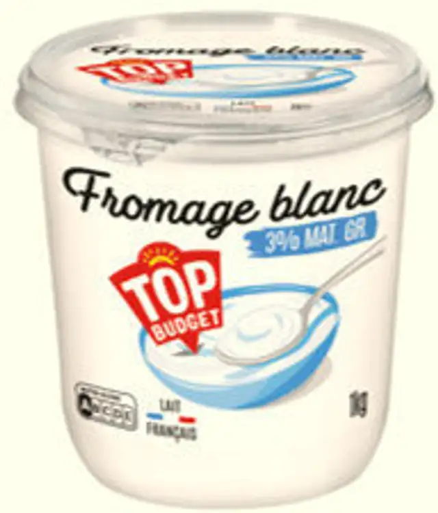 Fromage blanc 3% de matière grasse front packaging