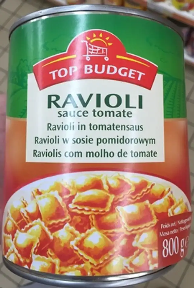 Ravioli sauce tomate front packaging