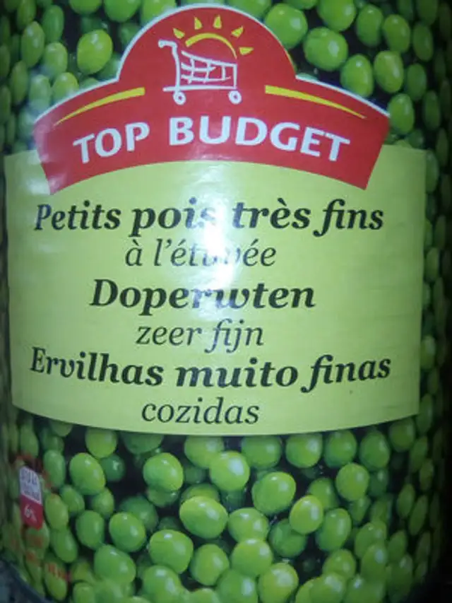 Petits pois très fins à l'étuvée front packaging