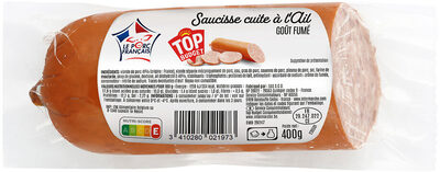 Saucisse cuite a l'ail goût fume 400g