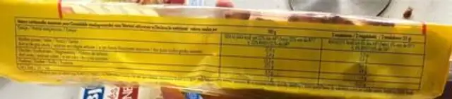 Madeleines longues nutrition facts table