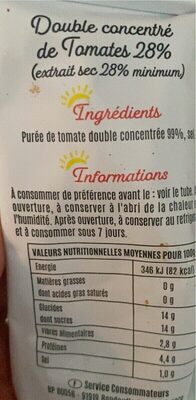 Double concentré de tomates top budgets