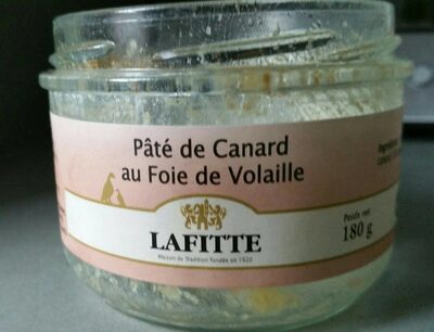 Paté de canard au foie de volaille front packaging