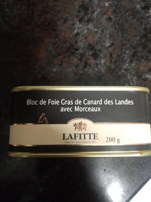 Bloc de foie gras canard avec morceaux front packaging