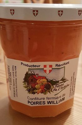 Confiture fermière de poires William