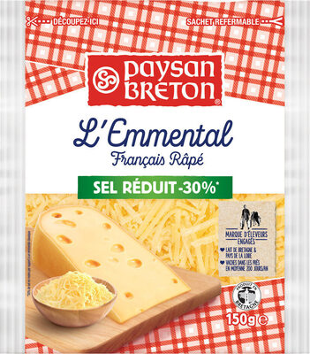 Fromage Emmental rapé sel réduit