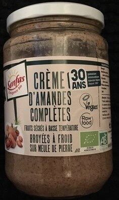Crème d'amandes complètes