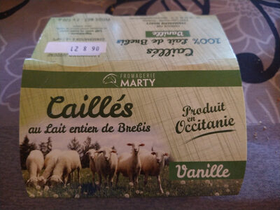 caillés au lait entier de brebis, Vanille
