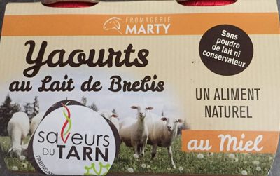 Yaourts au lait de brebis au miel front packaging