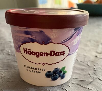 Blueberries & cream ice
