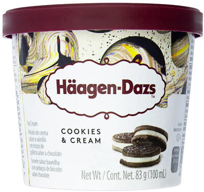 Sorvete Cookies E Cream Häagen Dazs Pote 100ml