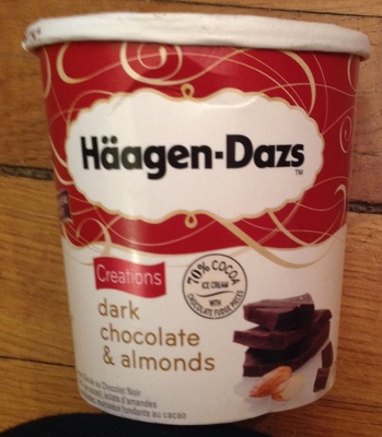 Creations Dark chocolate & almonds front packaging