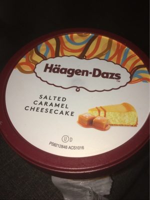 Glace Haagen Dazs salted caramel cheesecake front packaging